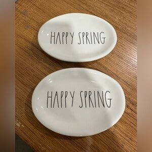 RAE DUNN “Happy Spring” Two Ovals